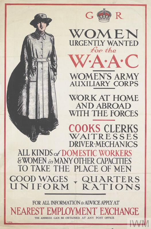 Recruitment poster for the WAAC: © IWM