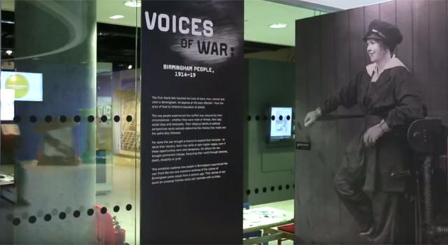 Exhibition: Voices of War: Birmingham People, 1914-19